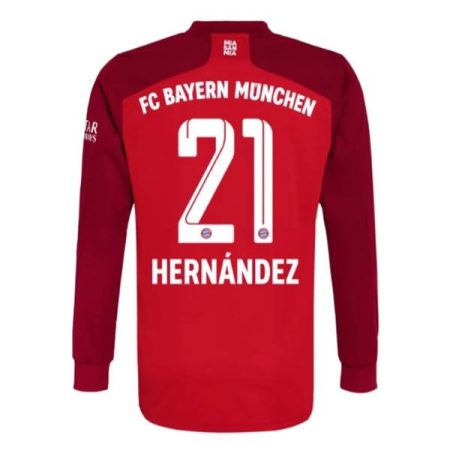 Camisola FC Bayern München Hernandez 21 Principal 2021 2022 – Manga Comprida